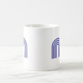 Monogram Monogram Initial Blauw Modern Eenvoudig Koffiemok (Center)