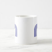 Monogram Monogram Initial Blauw Modern Eenvoudig Koffiemok (Center)