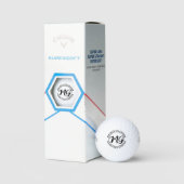 Monogram monogram naam initialen b.w. golfballen (Verpakking)