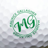 Monogram Monogram Naam kelly-groen Golfballen