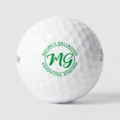Monogram Monogram Naam kelly-groen Golfballen (Voorkant)