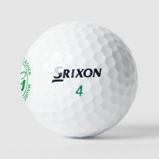 Monogram Monogram Naam kelly-groen Golfballen (Logo)