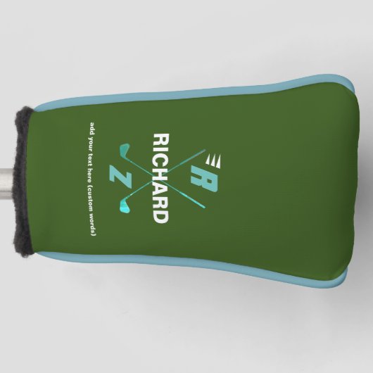 monogram monogramme Golf Head Hoesje Golfheadcover (Voorkant)