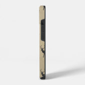 Monogram Monogrammen Deer Stag Rustic Pattern iPhone Hoesje (Linkerkant)
