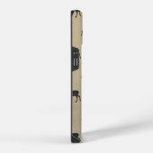 Monogram Monogrammen Deer Stag Rustic Pattern iPhone Hoesje (Rechterkant)