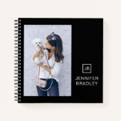 Monogram Monogrammen Foto Afbeelding Persoonlijke  Notitieboek (Voorkant)