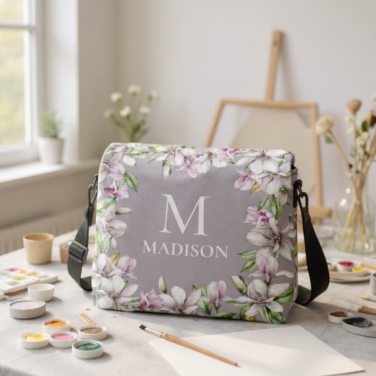 Monogram Monogrammen Magnolia Floral Crossbody Tas