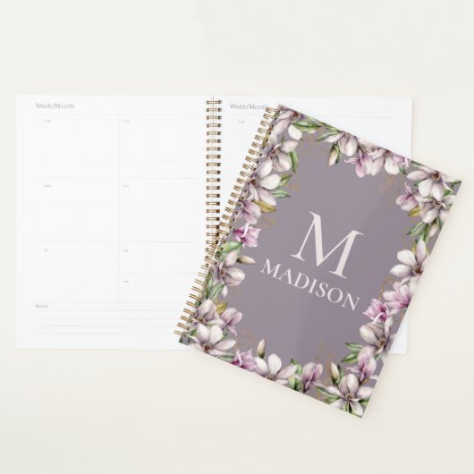 Monogram Monogrammen Magnolia Floral Planner (Display)