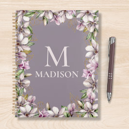 Monogram Monogrammen Magnolia Floral Planner
