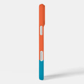 Monogram Monogrammen Simple Modern Oranje Blue Case-Mate iPhone Case (Achterkant / Rechts)