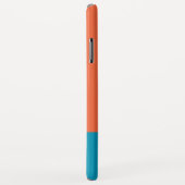 Monogram Monogrammen Simple Modern Oranje Blue Case-Mate iPhone Case (Achterkant/rechts)