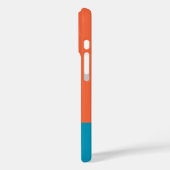 Monogram Monogrammen Simple Modern Oranje Blue Case-Mate iPhone Case (Achterkant / Links)