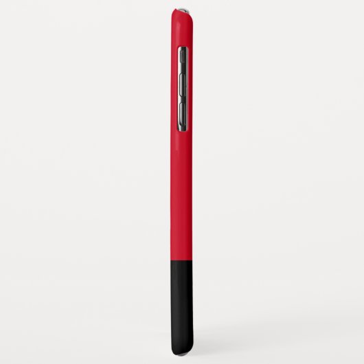 Monogram Monogrammen Simple Modern Red Black Case-Mate iPhone Case (Achterkant/links)