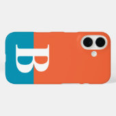 Monogram Monogrammige Eenvoudige Moderne Oranje Bl Case-Mate iPhone Case (Achterkant (horizontaal))