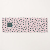 Monogram Monstera Palm Groen Bladeren met Naam Yogamat (Voorkant (horizontaal))