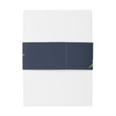 Monogram Moody Bourgogne Marine Bloemen Bruiloft Uitnodigingen Wikkel (Achterkant Voorbeeld)