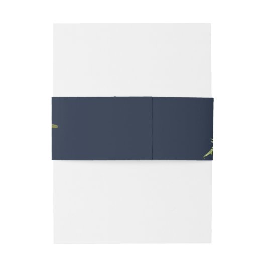 Monogram Moody Bourgogne Marine Bloemen Bruiloft Uitnodigingen Wikkel (Achterkant Voorbeeld)