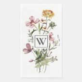 Monogram Mooi Boeket Bloemen Servet (Voorkant)
