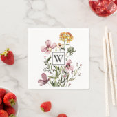 Monogram Mooi Boeket Bloemen Servet (Insitu)