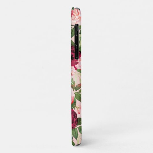 Monogram mooi en stijlvol bloemig Roze Case-Mate iPhone Case (Achterkant/links)