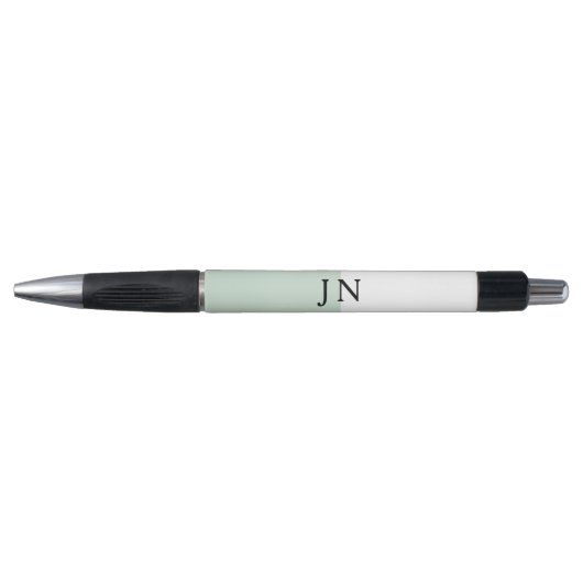 Monogram Mooi Groen Pastel Wit Kleurenblok Pen (Voorkant)
