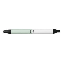 Monogram Mooi Groen Pastel Wit Kleurenblok Zwarte Inkt Pen