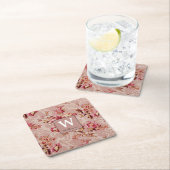 Monogram mooi patroon Trendy retro Kartonnen Onderzetters (Insitu)