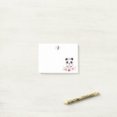 Monogram Mooie Panda Post-it® Notes (Op bureau)