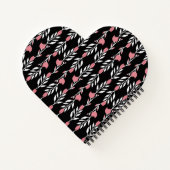 Monogram Mooie Roze Rozen Notitieboek (Achterkant)