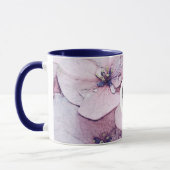 Monogram Mooie Roze Waterverf Flower Mok (Links)