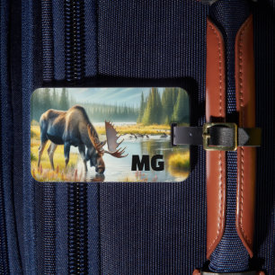 Monogram Moose Heren Reis Bagagelabel