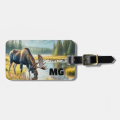Monogram Moose Heren Reis  Bagagelabel (Voorkant horizontaal)
