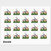 Monogram Moppige Katten Sticker (Vel)