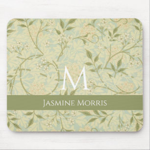 Monogram Morris Jasmine  Floral - Aangepaste naam Muismat