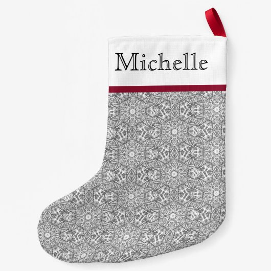 Monogram Mosaic Kerstmis Kleine Kerstsok (Achterkant)