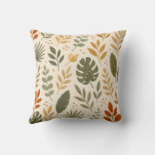 Monogram Mosterdgeel Boho Safari Babykamer Kussen (Achterkant)