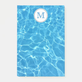Monogram mousserend blauw zwemwater post-it® notes