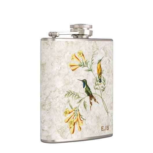 Monogram mousserende kolibrie heupfles (Rechts)