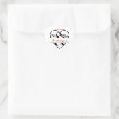 Monogram Mr. en Mrs. Trouwcadeaustickers Hart Sticker (Tas)