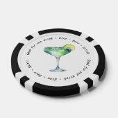 Monogram Mr. Mrs Daiquiri Drink Voucher Trouwen Poker Chips (Enkel)