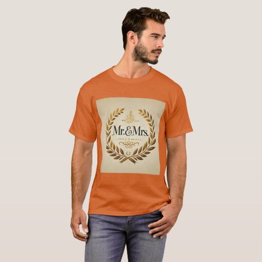 Monogram Mr & Mrs Laurel Mannen Tshirt (Voorkant volledig)