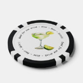 Monogram Mr. Mrs Margarita Drink Voucher Trouwen Poker Chips (Enkel)