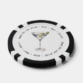 Monogram Mr. Mrs. Martini Drink Voucher Trouwen Poker Chips (Enkel)
