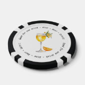 Monogram Mr. Mrs. Mimosa Drink Voucher Trouwen Poker Chips (Enkel)