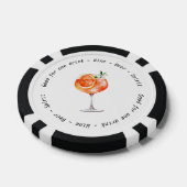 Monogram Mr. Mrs. Spritz Drink Voucher Trouwen Poker Chips (Enkel)