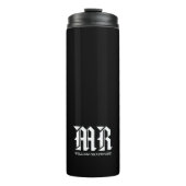 Monogram MR (zwart/wit) Thermosbeker (Voorkant)