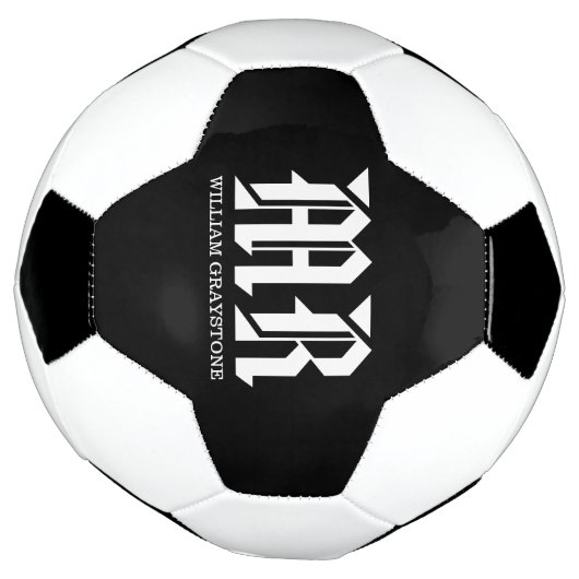 Monogram MR (zwart/wit) Voetbal (Gedraaid)