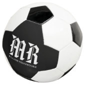 Monogram MR (zwart/wit) Voetbal (Drie kwart)