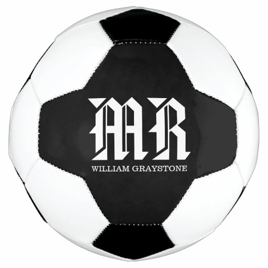 Monogram MR (zwart/wit) Voetbal (Voorkant)