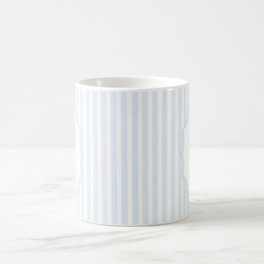 Monogram Mug Letter J, Blue Striped Koffiemok (Center)